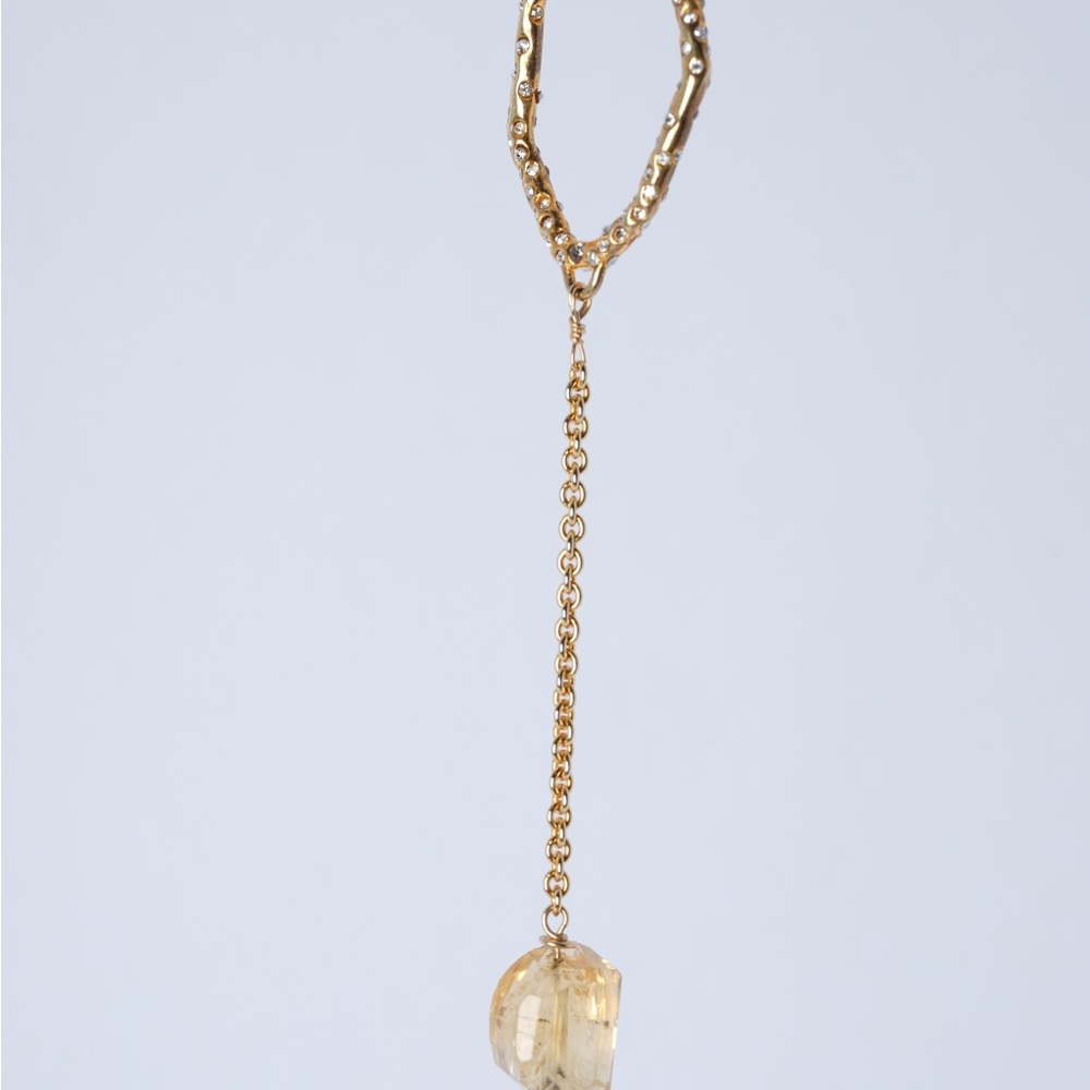 Alexis Bittar Gold Necklace‎ with Crystal accents - Picture 3 of 4